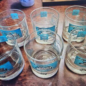 vintage Libbey barware riverboat old fashioned glasses set of 6